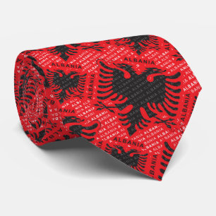 albanisches Flaggenmuster 2 Krawatte