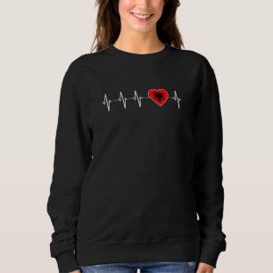 Albanisches Herzschlag I Liebe Albanien Flaggensta Sweatshirt