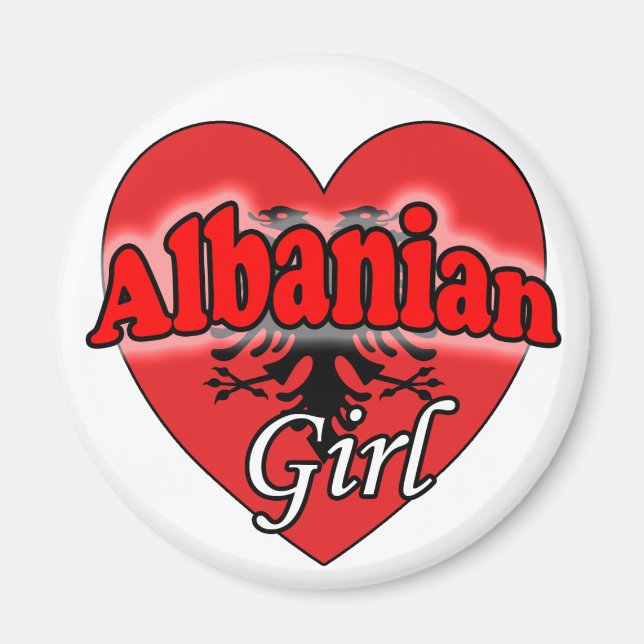 Albanisches Mädchen Magnet (Vorne)