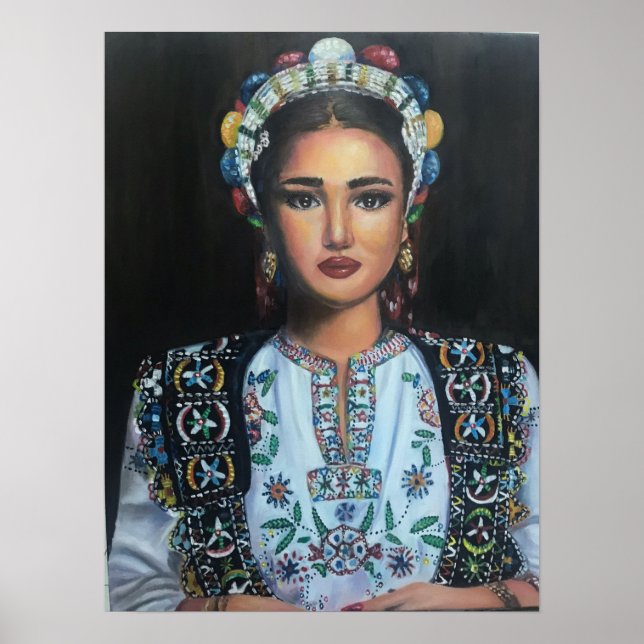 Albanisches Mädchen Poster (Vorne)