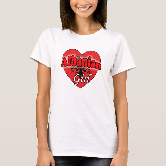 Albanisches Mädchen T-Shirt (Vorderseite)