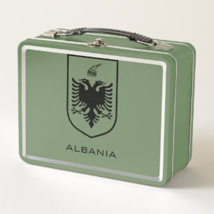 Albanisches Nationalwappen Heritage Tinte Metall Brotdose