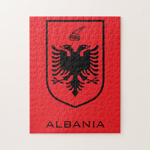 Albanisches Nationalwappen Heritage Tinte Puzzle