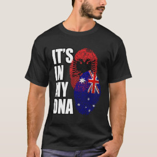 Albanisches und australisches DNA-Flagge-Erbe-Mix T-Shirt