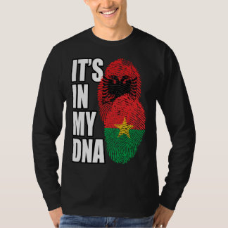 Albanisches und burkinabisches Mix-DNA-Flaggen-Erb T-Shirt