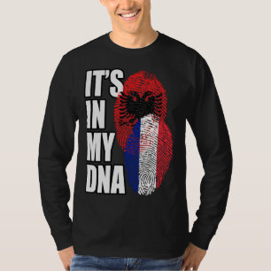 Albanisches und französisches DNA-Flagge-Erbe T-Shirt