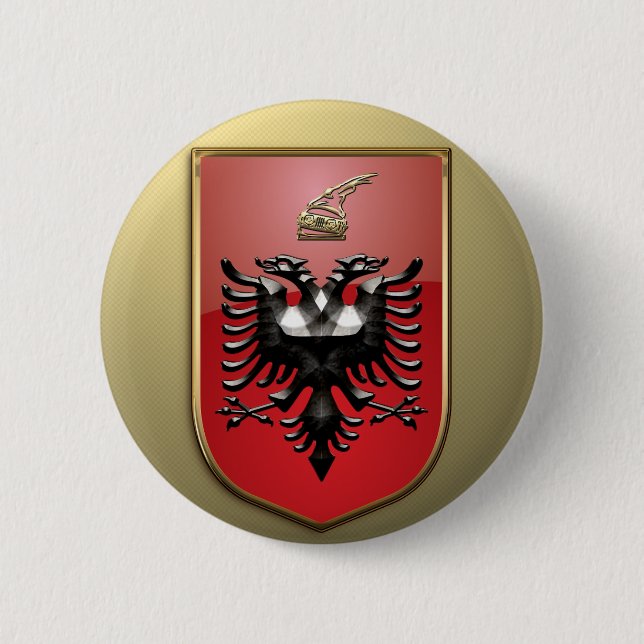 Albanisches Wappen Button (Vorderseite)