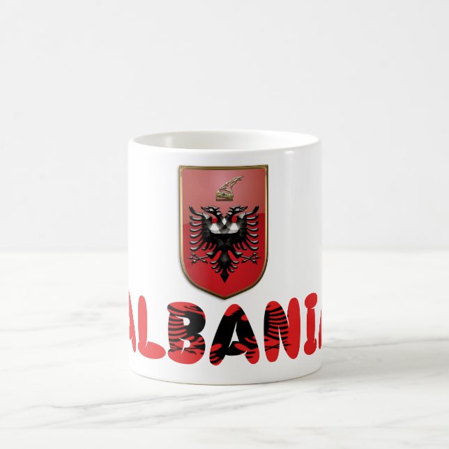 Albanisches Wappen Kaffeetasse (Mittel)