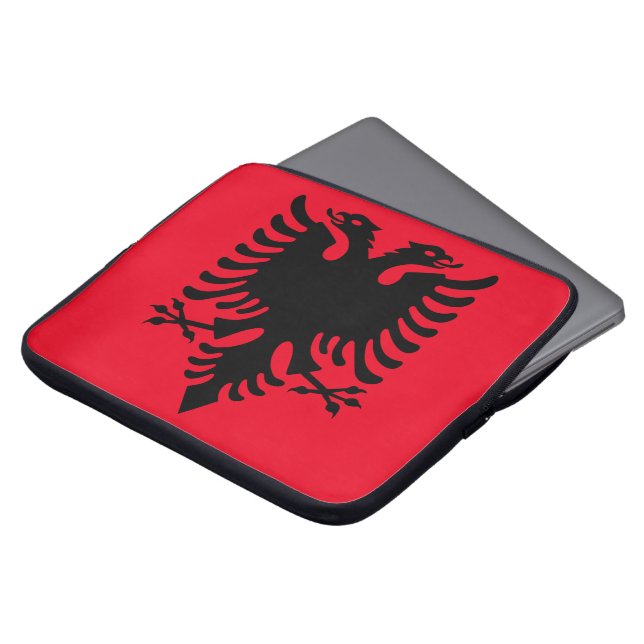 Albanisches Wappen Laptopschutzhülle (Vorne Oben)