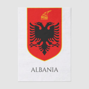 Albanisches Wappen Nationales Erbe Kunst Seidenpapier
