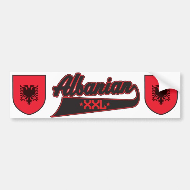 Albanisches XXL Autoaufkleber (Vorne)