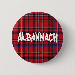 Albannach Tartan-Knopf-Abzeichen Button
