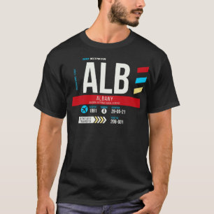 Albany ALB Airport Code Gepäckstück Tag 1 T-Shirt