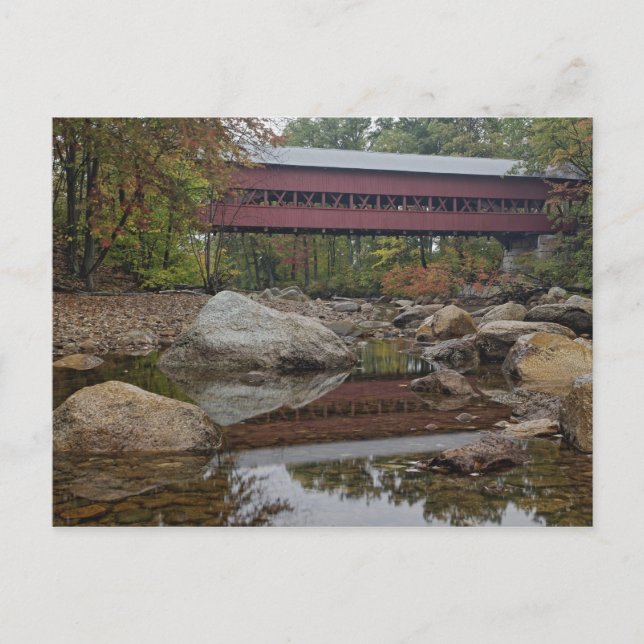 Albany Bridge, gleich neben dem Kancamagus Postkarte (Vorderseite)