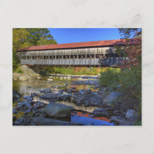Albany gedeckte Brücke über Swift River, Weiß Postkarte