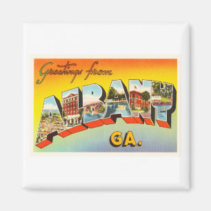 Albany Georgia GA Old Vintage Travel Postcard- Magnet