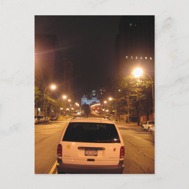 Albany in der Nacht: Staat Postkarte (Vorderseite)