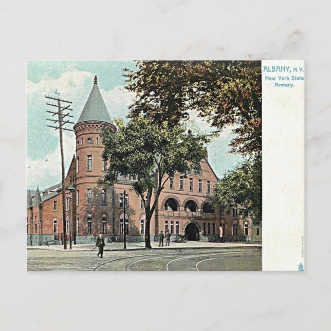 Albany irgendeine Armory und Staat-Rüstungen Postkarte (Vorderseite)