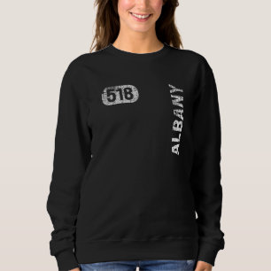 Albany New York 518 Area Code Vintage Sweatshirt