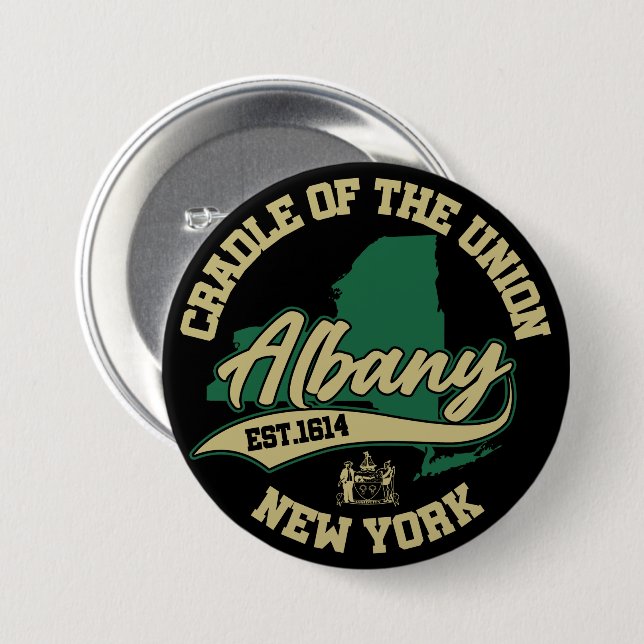 Albany, New York Button (Vorne & Hinten)