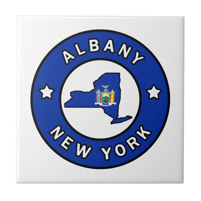 Albany New York Fliese (Vorderseite)