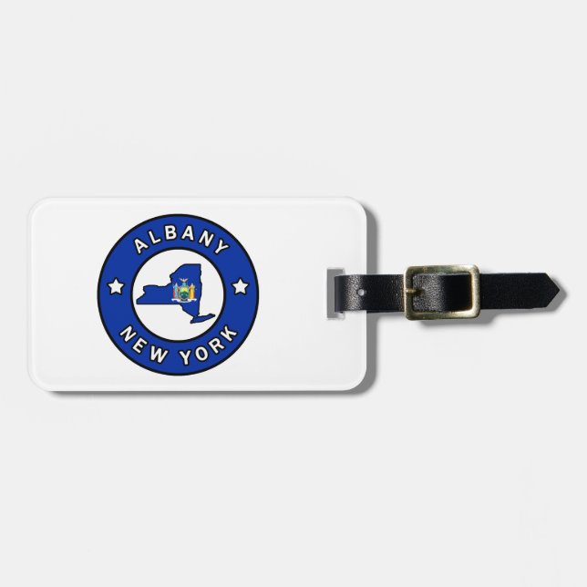 Albany New York Gepäckanhänger (Vorderseite horizontal)