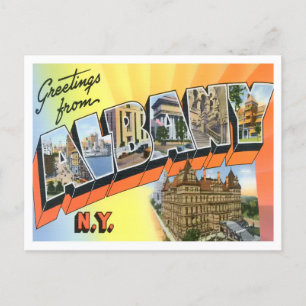 Albany, New York Vintage-Ansichtskarte mit großen  Postkarte