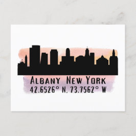Albany NY City Skyline Postkarte