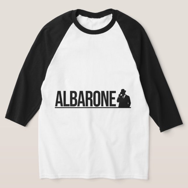 Albarone Gangster Silhouette Graphic - black  Hood T-Shirt (Ablage )
