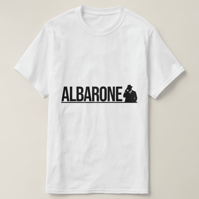 Albarone Gangster Silhouette Graphic - black  T-Shirt (Design vorne)