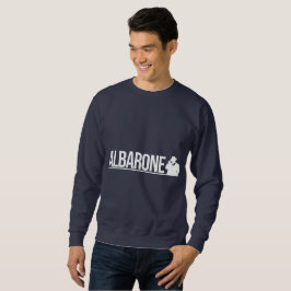 Albarone Gangster Silhouette Graphic - White Sweatshirt
