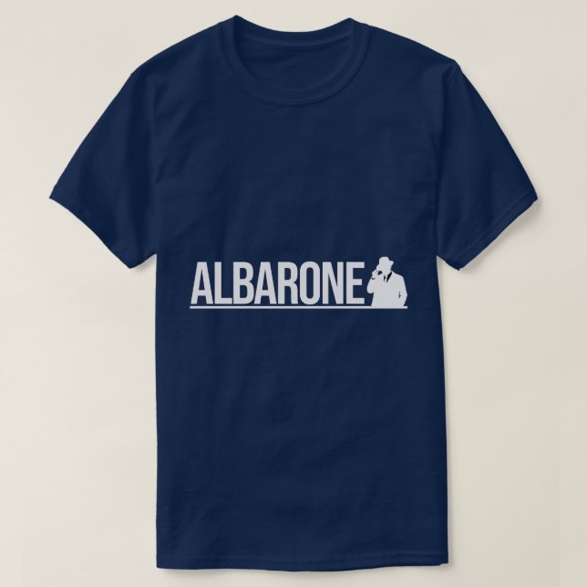 Albarone Gangster Silhouette Graphic - White T-Shirt (Design vorne)