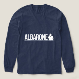 Albarone Gangster Silhouette Graphic - White Tri-Blend Shirt