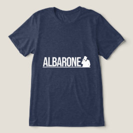 Albarone Gangster Silhouette Graphic - White Tri-Blend Shirt