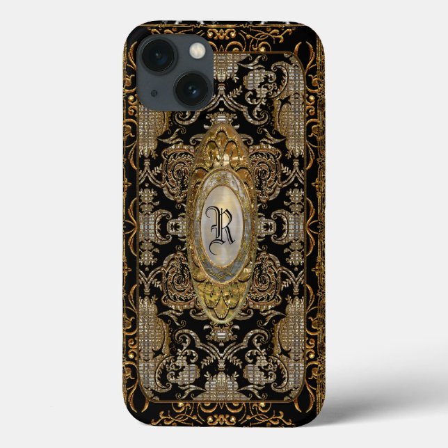 Albatronia Elegant Monogramm Case-Mate iPhone Hülle (Rückseite)