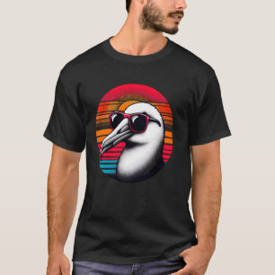 Albatross Bird Sonnenbrille Sunset Retro Style Vin T-Shirt