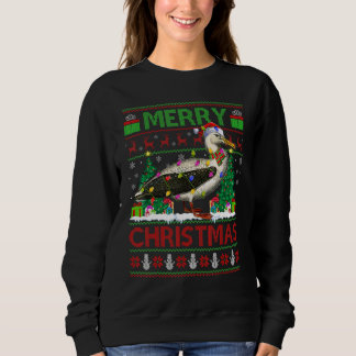 Albatross Bird   Xmas Lights Ugly Albatross Christ Sweatshirt