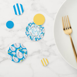 Albatross Blau-Gelbe weiße Streifen Konfetti