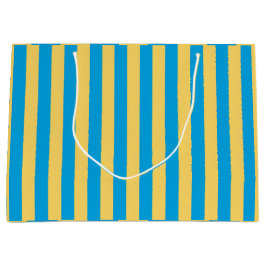 Albatross Blau und Gelb Streifen Große Geschenktüte
