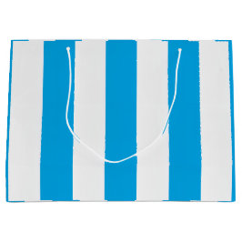 Albatross Blau und Weiß Streifen Große Geschenktüte