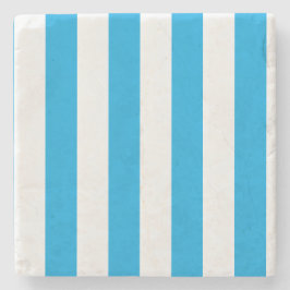 Albatross Blau und Weiß Streifen Steinuntersetzer