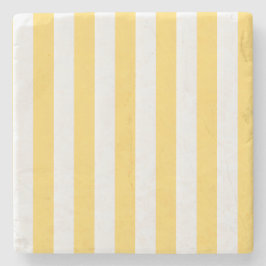 Albatross Gelb und Weiß Streifen Steinuntersetzer