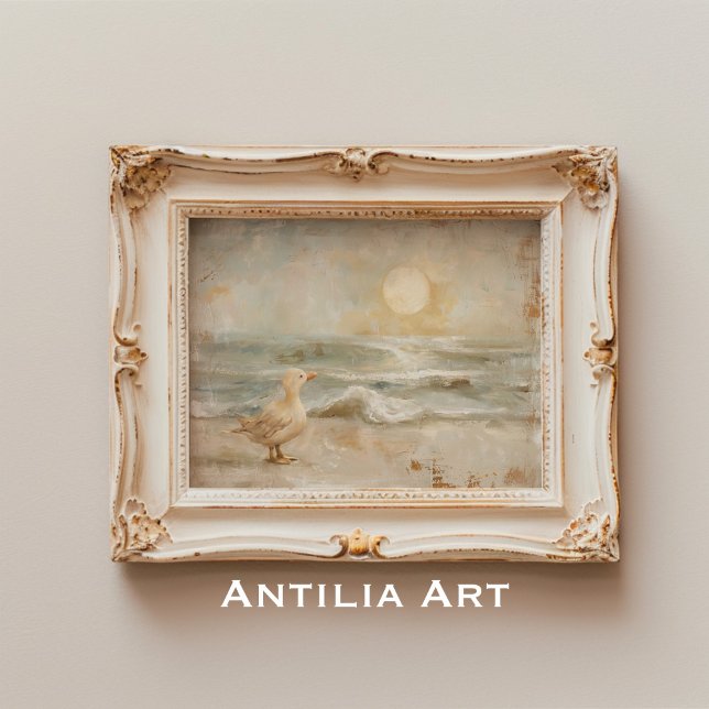 Albatross Malerei Vintager Sonnenstrand Poster (Von Creator hochgeladen)