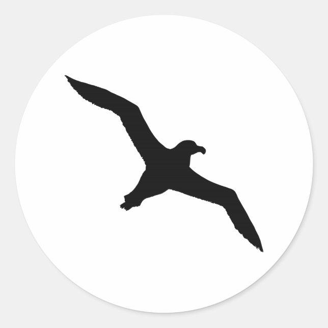 Albatross Runder Aufkleber (Vorderseite)