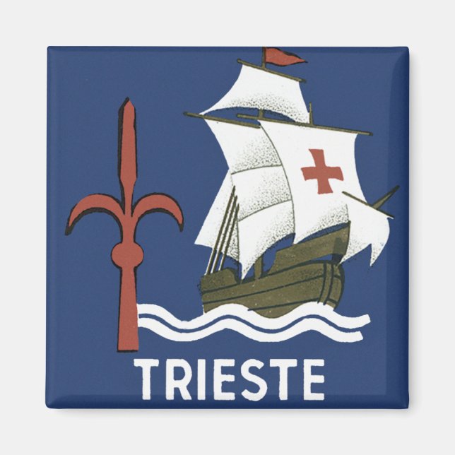 Albergo Columbia Genoa ~ Trieste Magnet (Vorne)