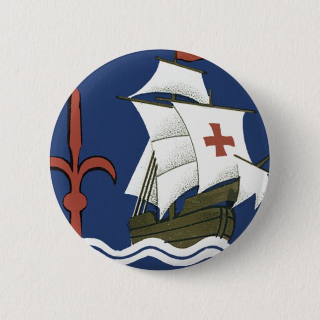 Albergo Columbia Genua ~ Triest Button (Vorderseite)