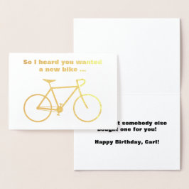 Albern "Also habe ich gehört, dass du ein neues Fa Folienkarte