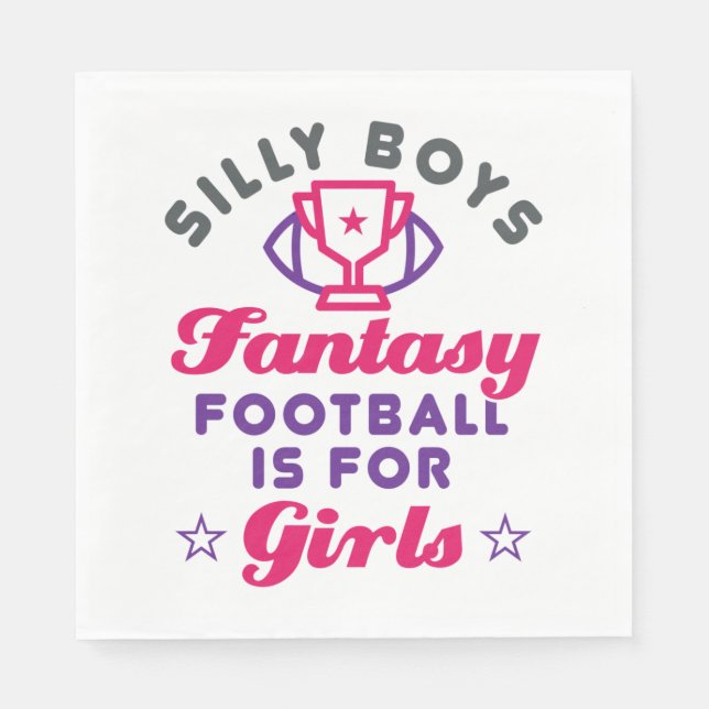 Albern Boys Fantasy Football ist für Mädchen Serviette (Vorderseite)