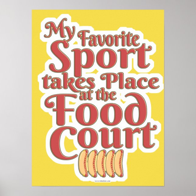 Albern Food Court Sport Eating Slogan Poster (Vorne)