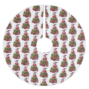 Albern Funny Christmas Weihnachtsmann Elf Kind Polyester Weihnachtsbaumdecke